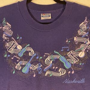Vintage Hanes Nashville Tourist Destination Graphic T-Shirt Men's Size XL